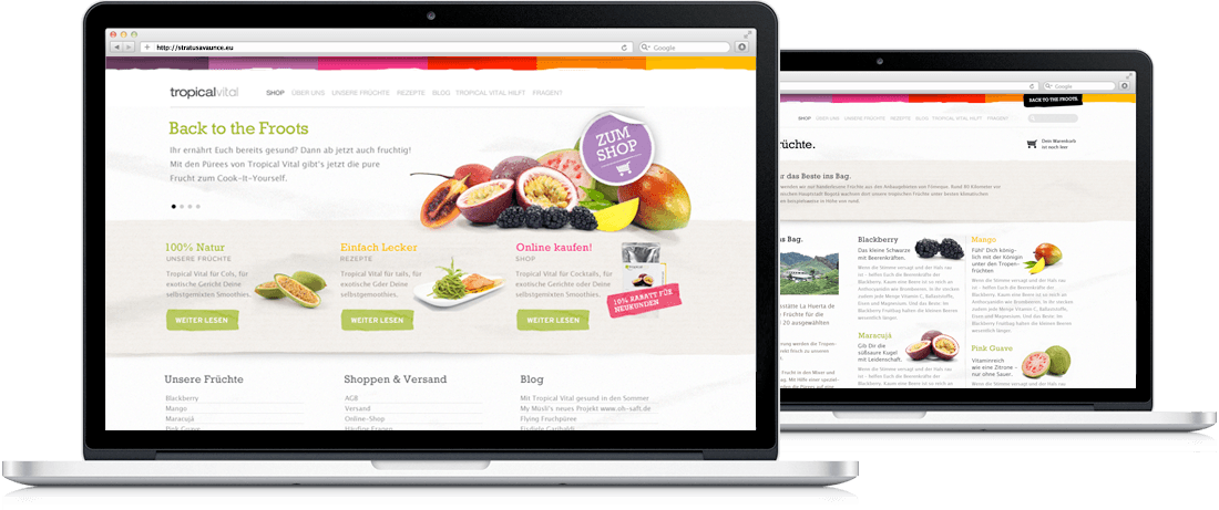 tropical vital webdesign