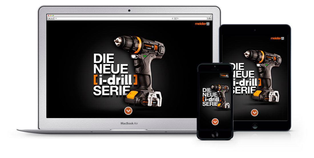 Responsive Landingpage für Meister Werkzeuge