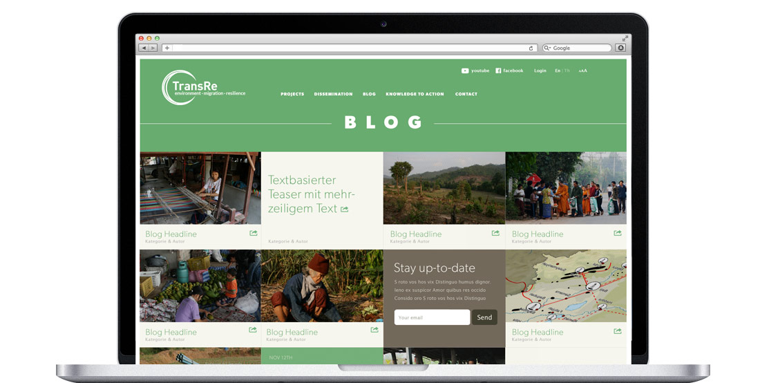 TransRe Webseiten Design