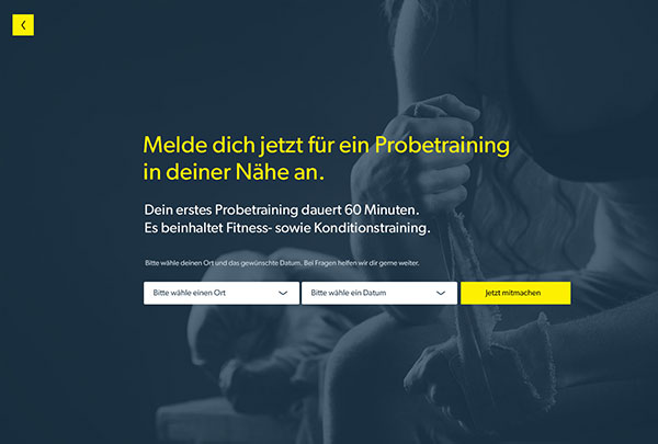 Online Anmeldung zum Probetraining